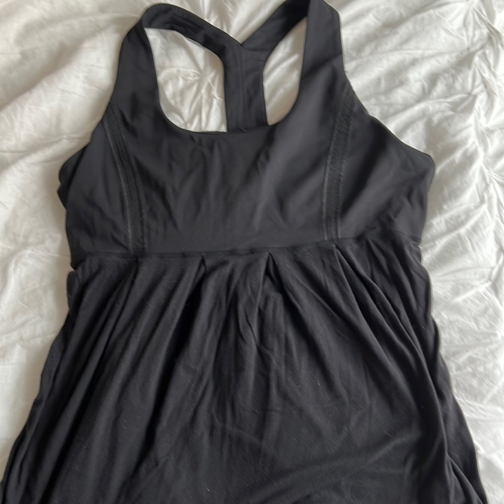 Loved Lululemon Black Tank with built in Bra